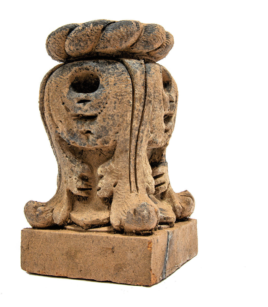 original buff-colored slip glazed terra cotta exterior baluster section from henry c. koch's 1895 milwaukee city hall building