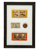 pocket-sized "souvenir" medal representing the first anniversary of the "great chicago fire" of 1871