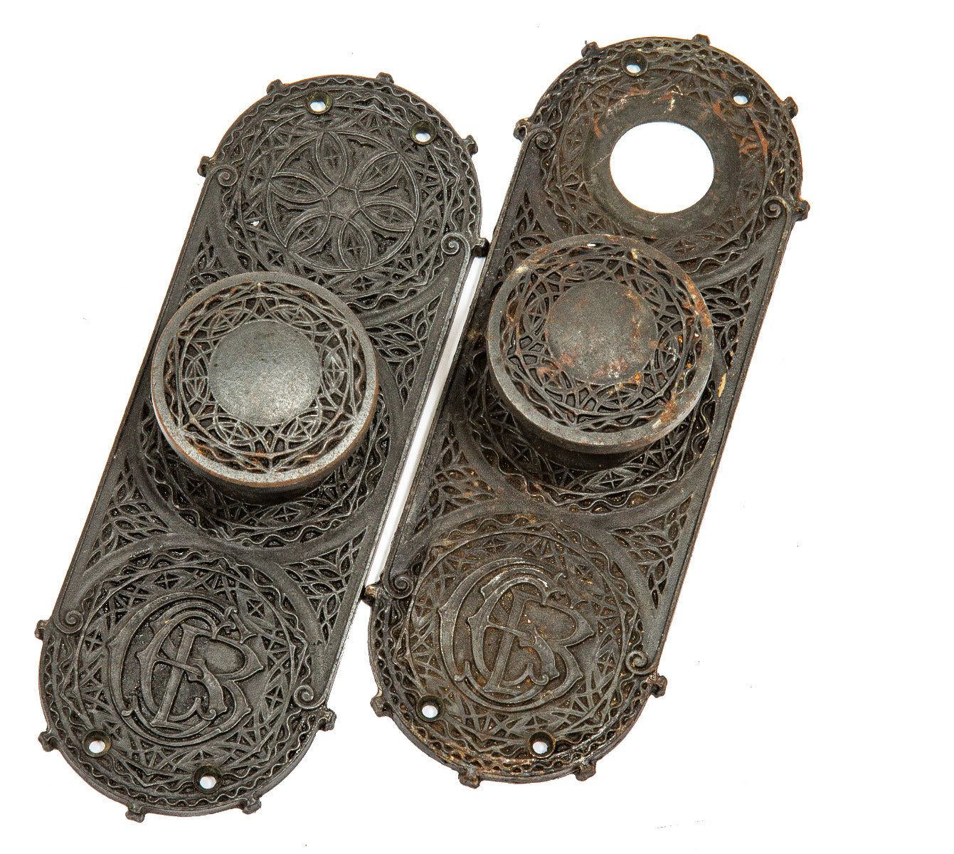 original 1893-94 yale and towne chicago stock exchange building office door hardware