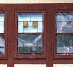 original museum-quality walter burley griffin's 1913 frank a. hindes house leaded glass window