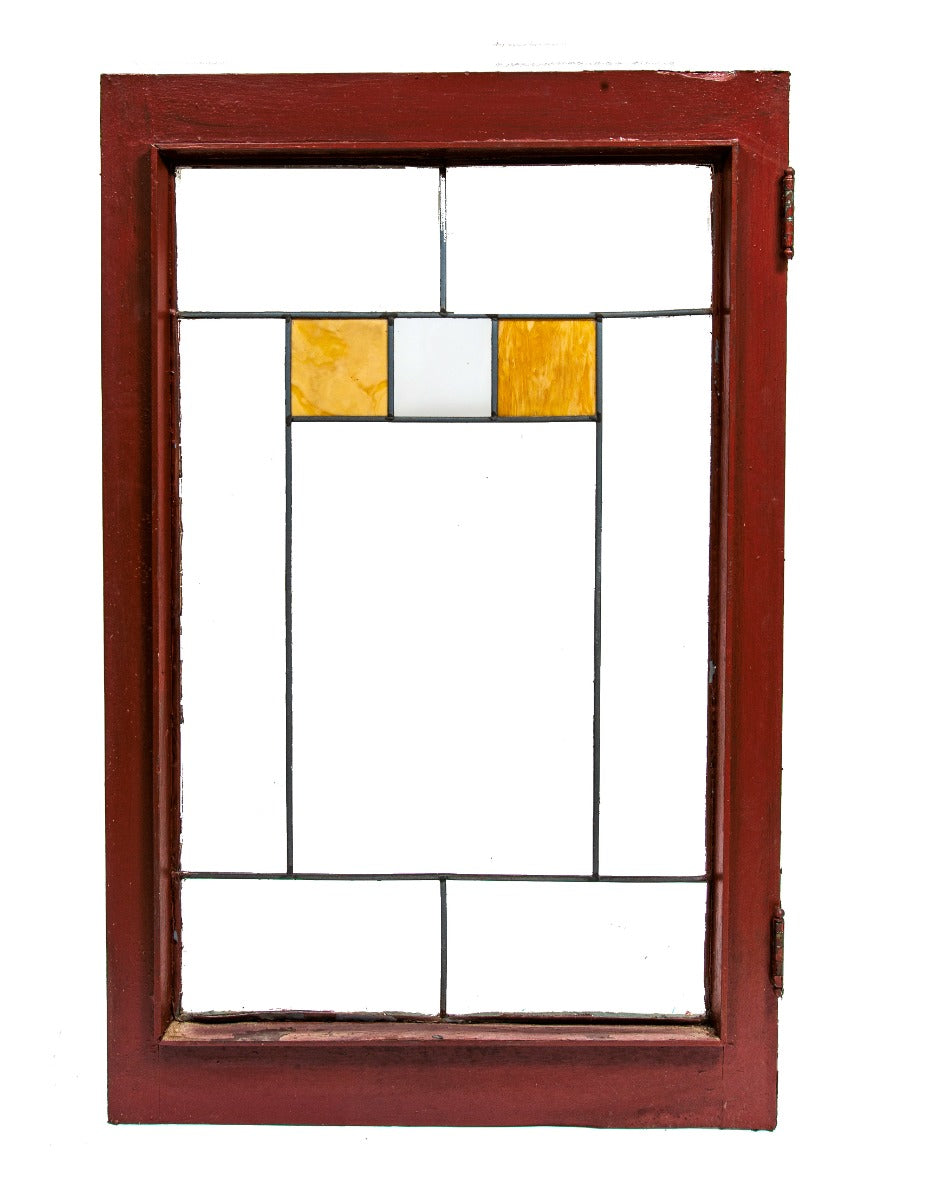 original museum-quality walter burley griffin's 1913 frank a. hindes house leaded glass window