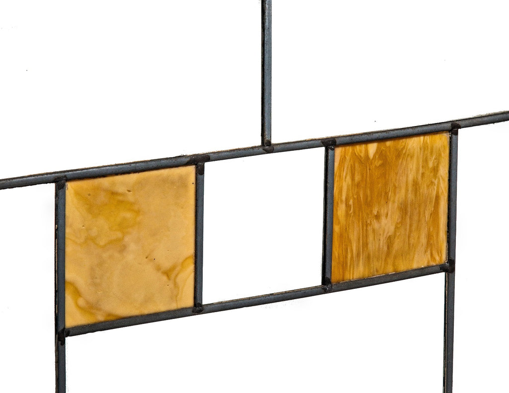 original museum-quality walter burley griffin's 1913 frank a. hindes house leaded glass window