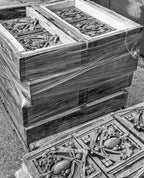 original museum quality george grant elmslie-designed oliver p. morton school terra cotta panel by fritz albert