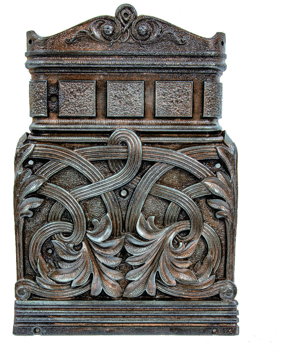 original museum-quality helca iron works 1887-88 john wellborn root-designed cast iron rookery building staircase panel