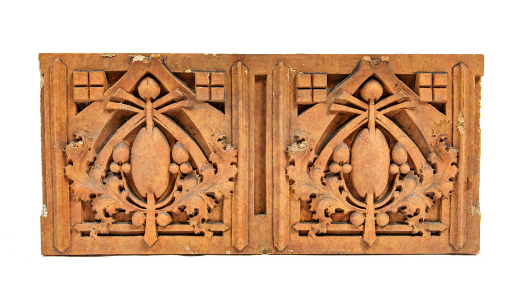 1936-37 thomas a. edison school slip glazed terra cotta main building cornice panel designed by george grant elmslie