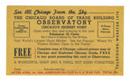 original 1944 chicago board of trade building observatory admission ticket stub