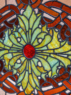 original museum-quality adler and sullivan-designed auditorium building theater stained glass skylight executed by healy and millet