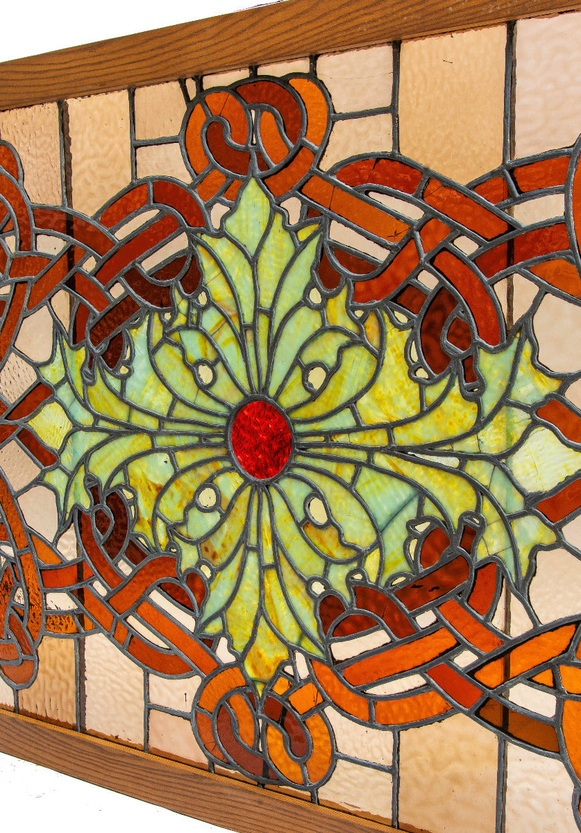 original museum-quality adler and sullivan-designed auditorium building theater stained glass skylight executed by healy and millet