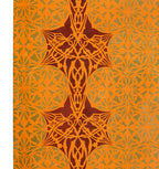 original hand-painted 1960s adler and sullivan schiller building or garrick theater test panel stencil on masonite
