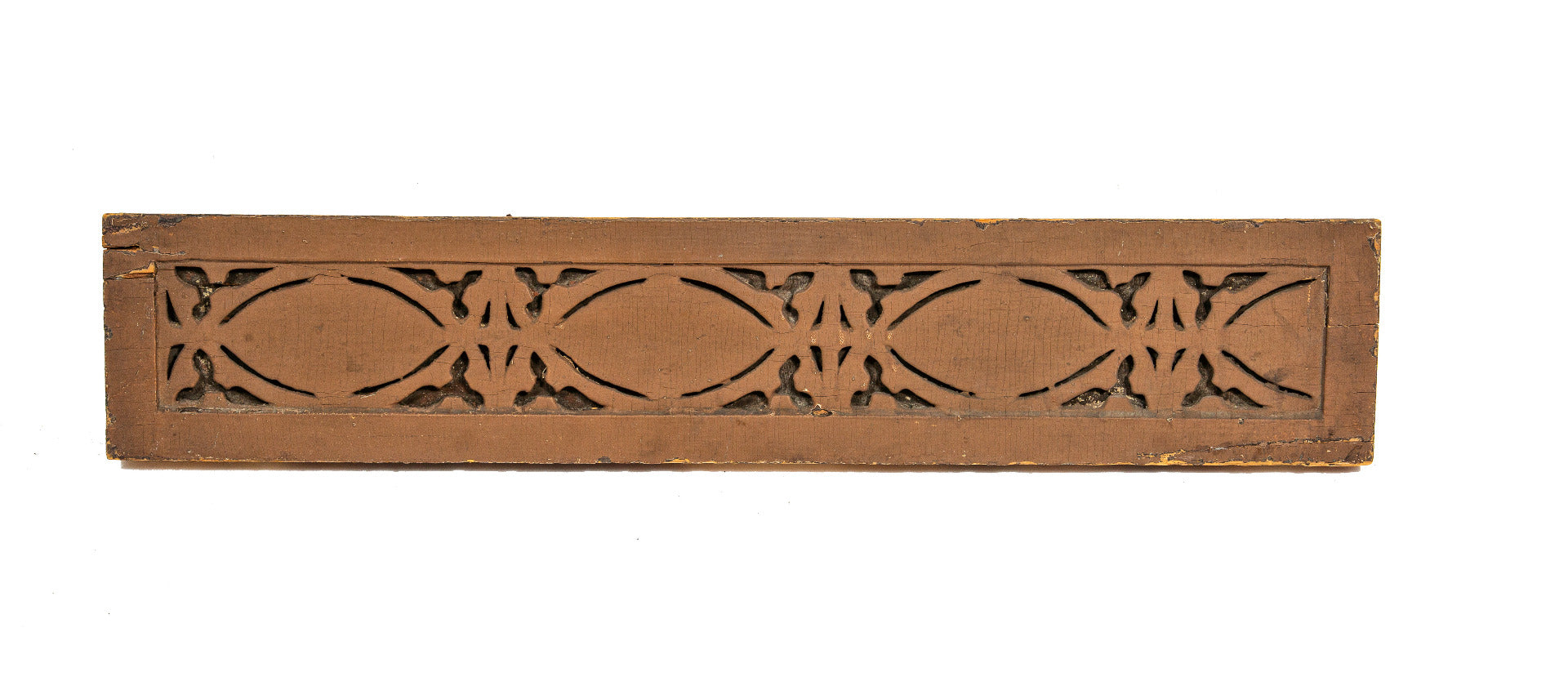 museum-quality 1891-2 fret-sawn painted pine wood gothic style loggia bracket panel from adler and sullivan's james charnley house