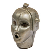 original 1927 custom-built robot head prop used in fritz lang's movie metropolis