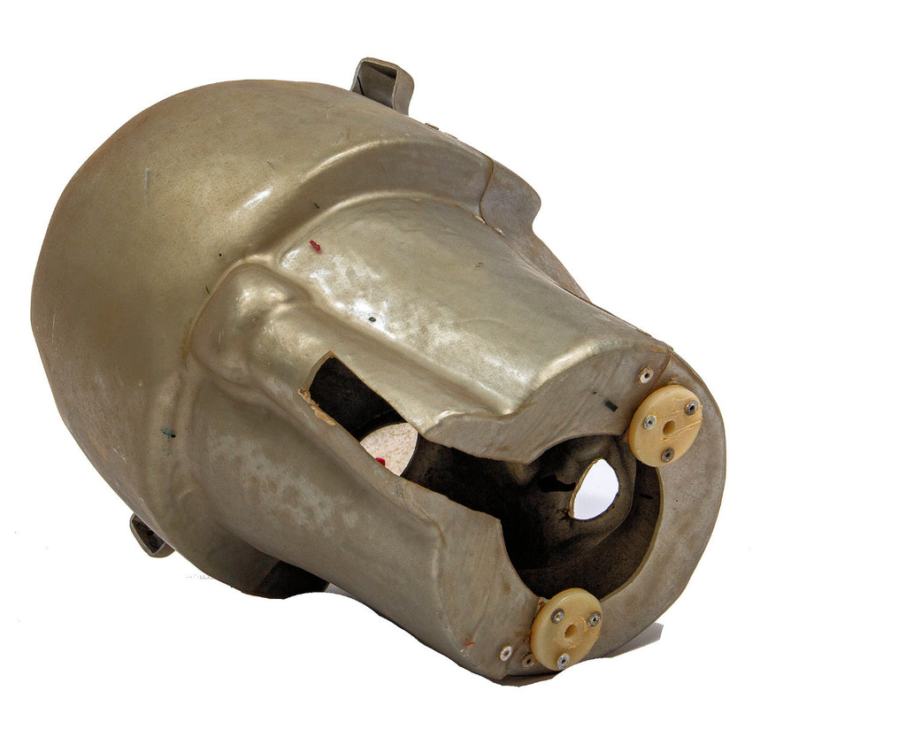 original 1927 custom-built robot head prop used in fritz lang's movie metropolis