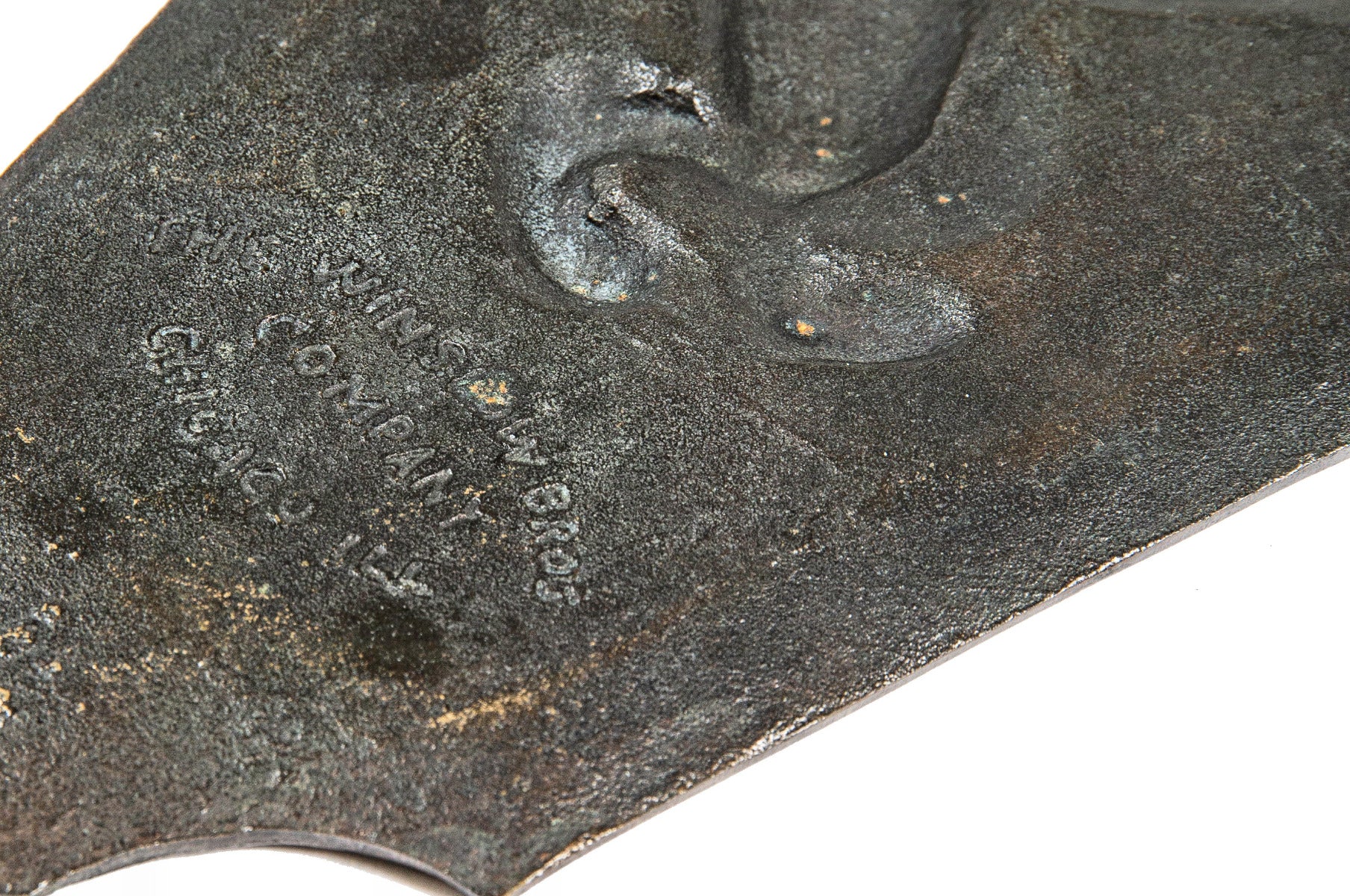 exceptionally rare late 19th or early 20th century cast bronze winslow brothers showroom salesman sample plaque with rearing lion