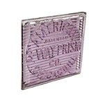 rare early 20th century sun-purple american 3-way luxfer prism glass company lightly embossed building transom glass tile