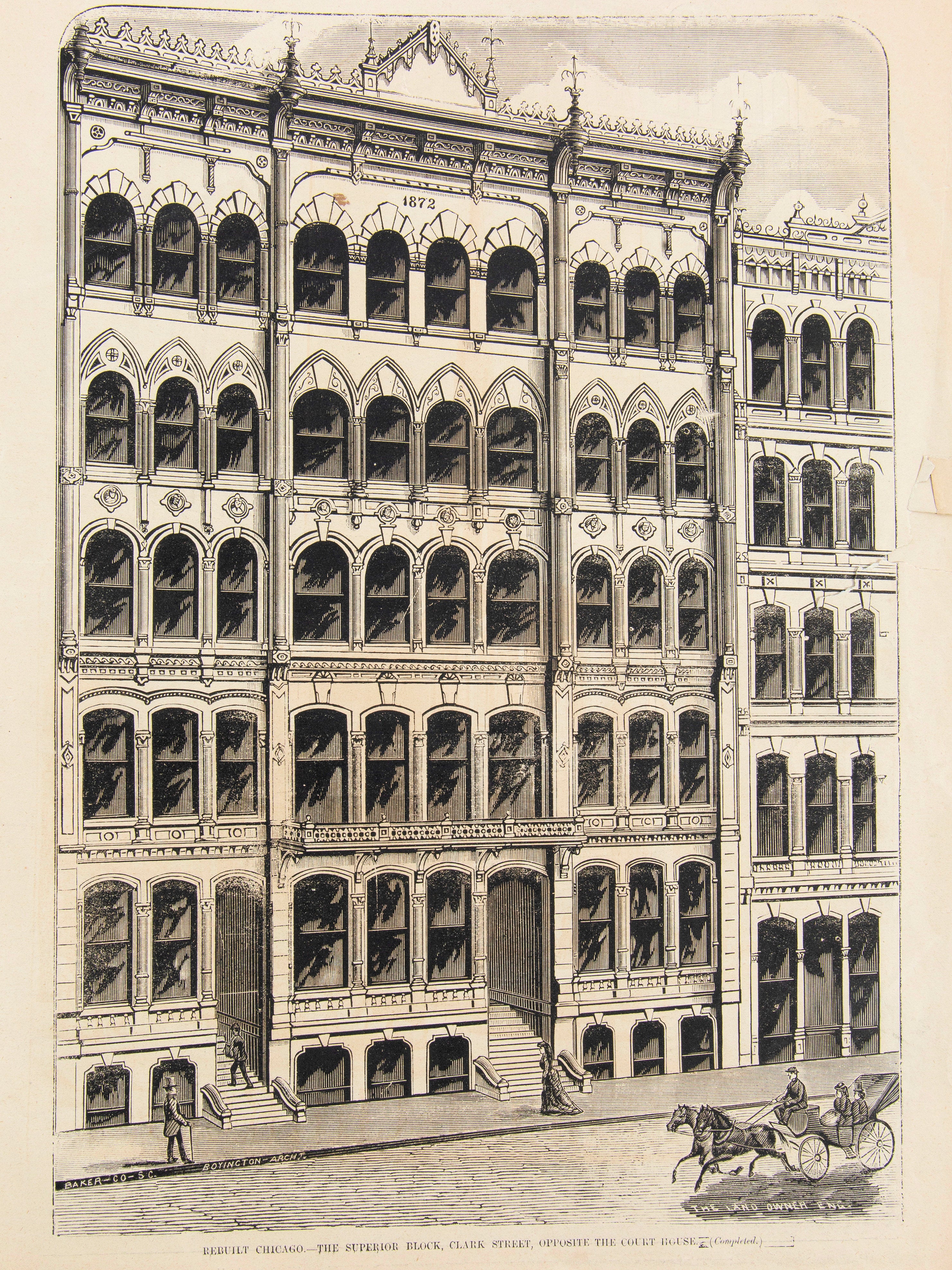 rare folio size 1872 one year from the fire chicago illustrated published by j.m. wing & company