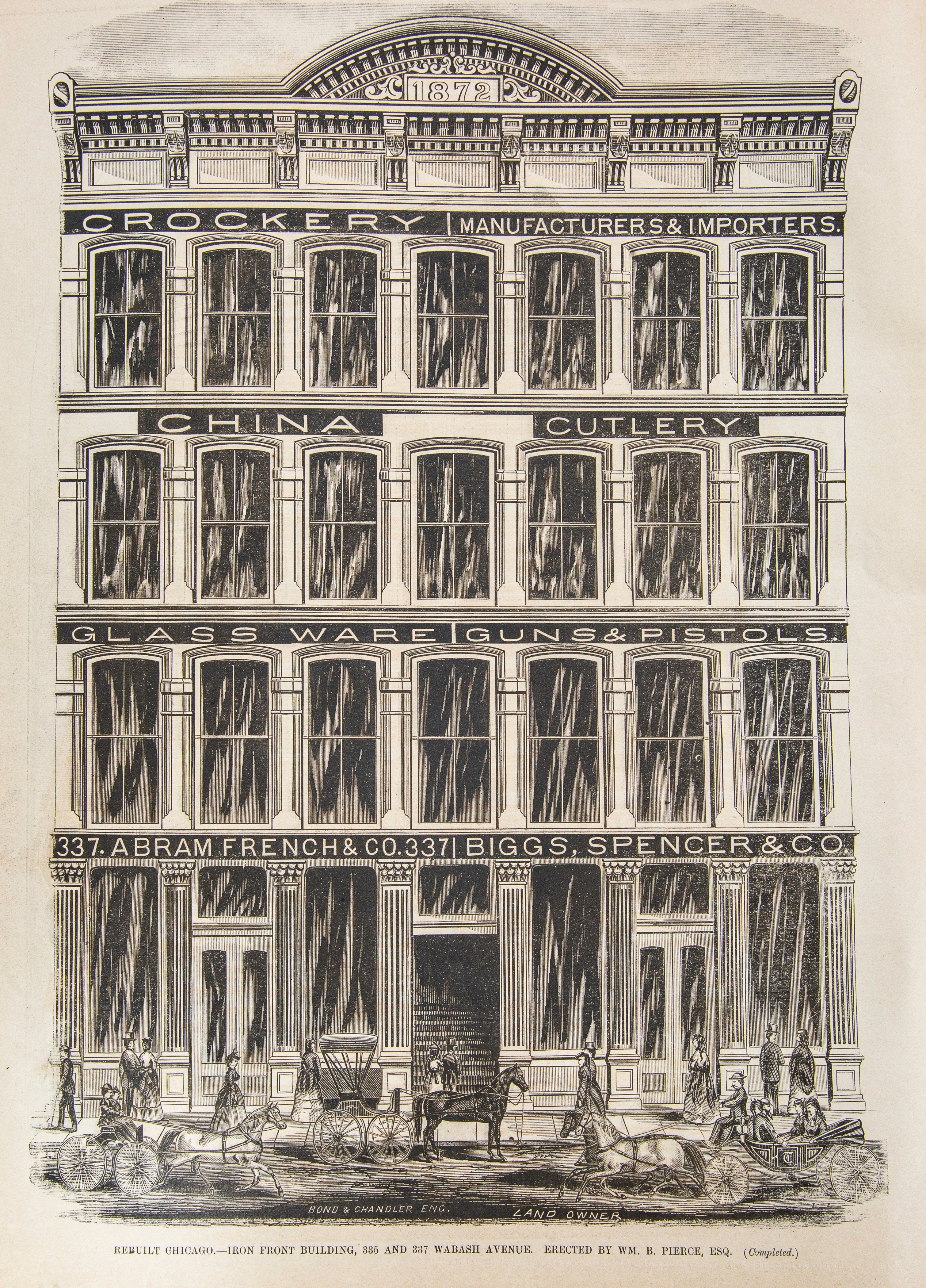 rare folio size 1872 one year from the fire chicago illustrated published by j.m. wing & company