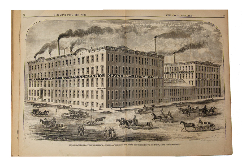 rare folio size 1872 one year from the fire chicago illustrated published by j.m. wing & company