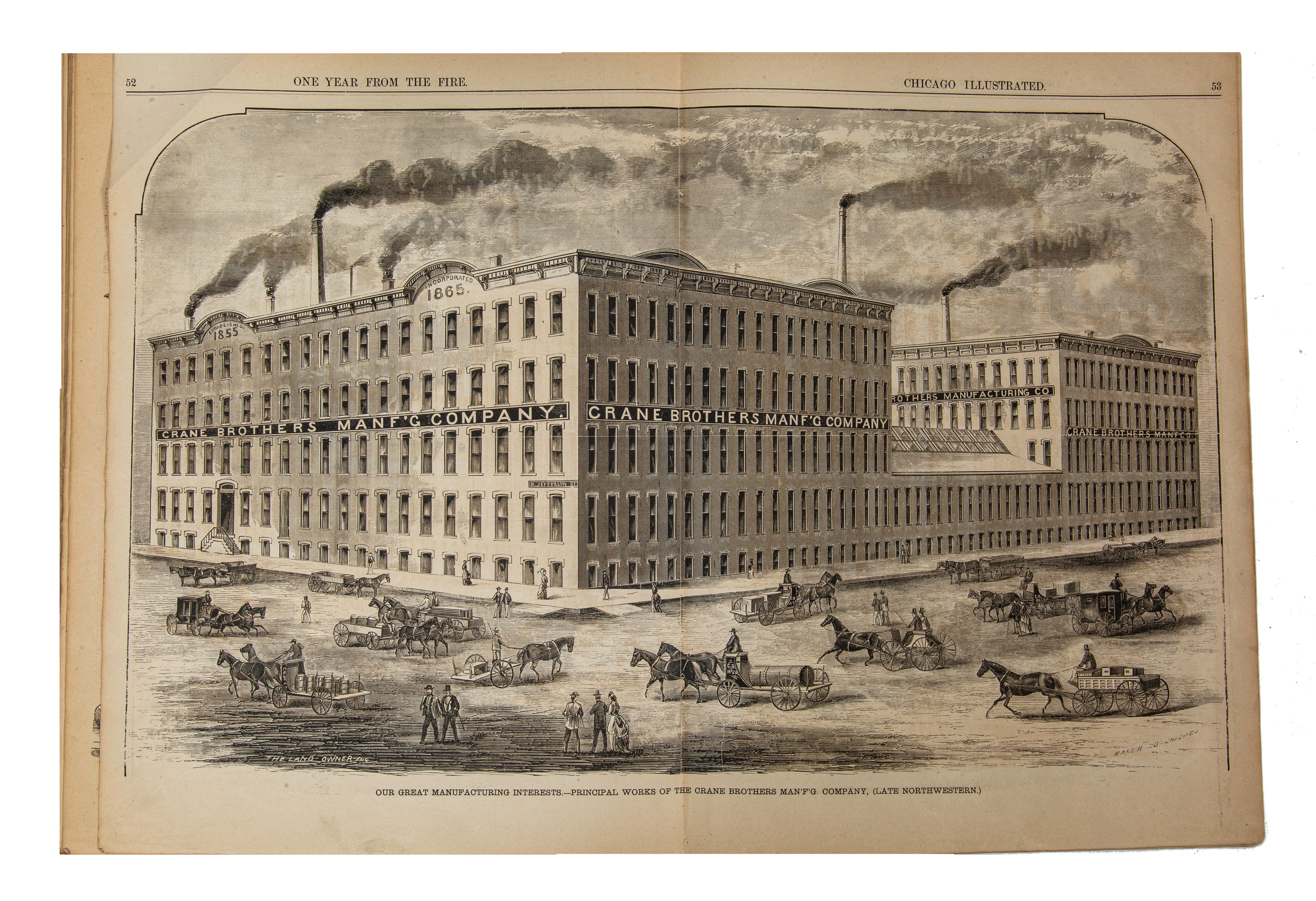 rare folio size 1872 one year from the fire chicago illustrated published by j.m. wing & company