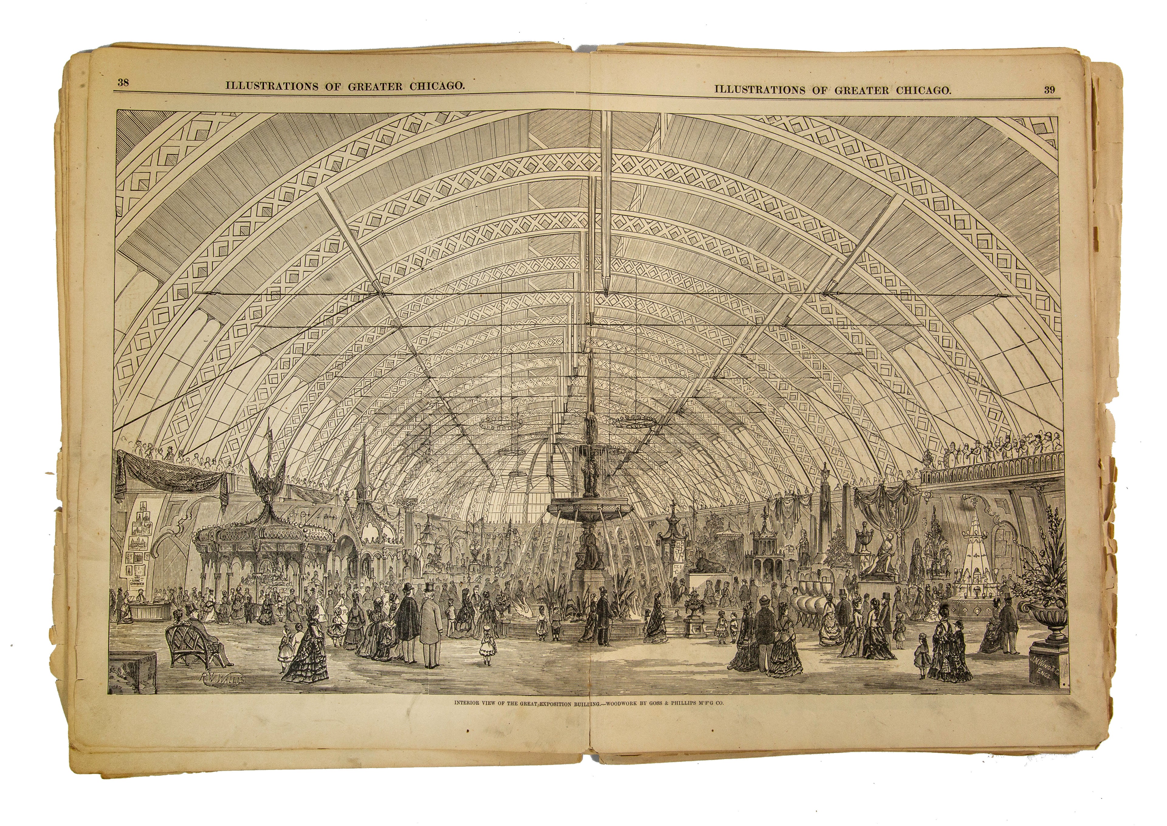 rare folio size 1872 one year from the fire chicago illustrated published by j.m. wing & company