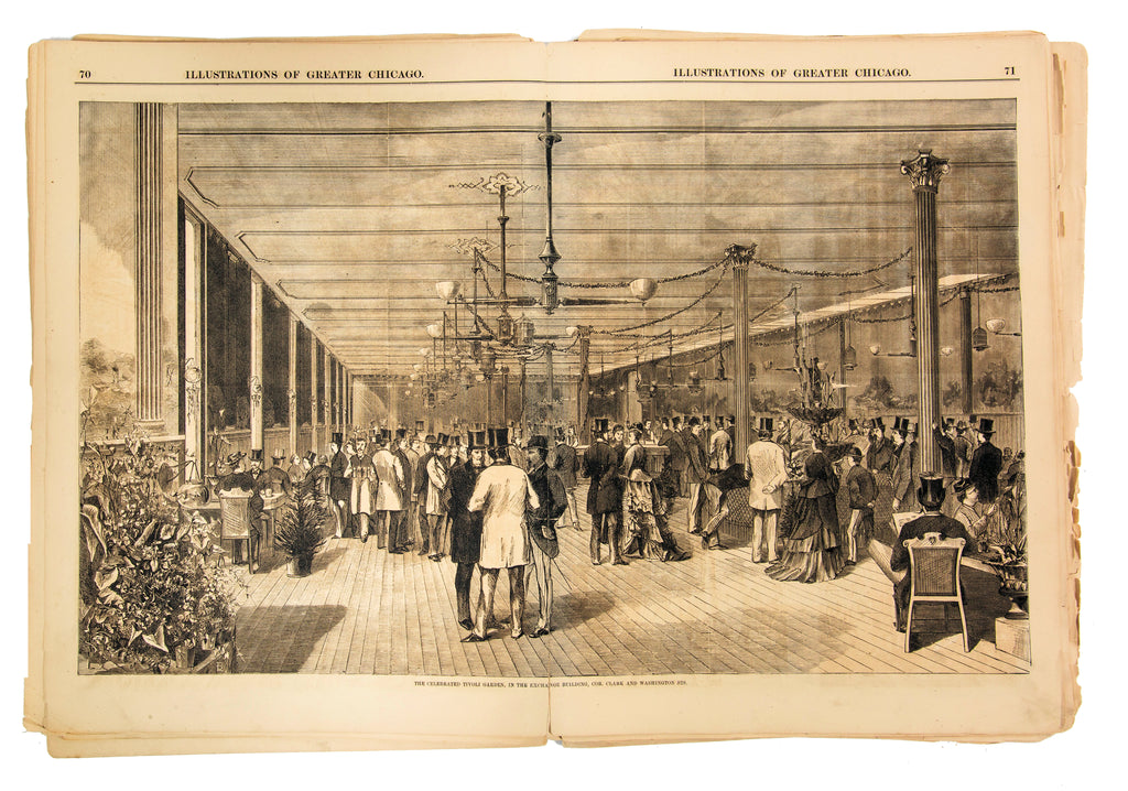 rare folio size 1872 one year from the fire chicago illustrated published by j.m. wing & company