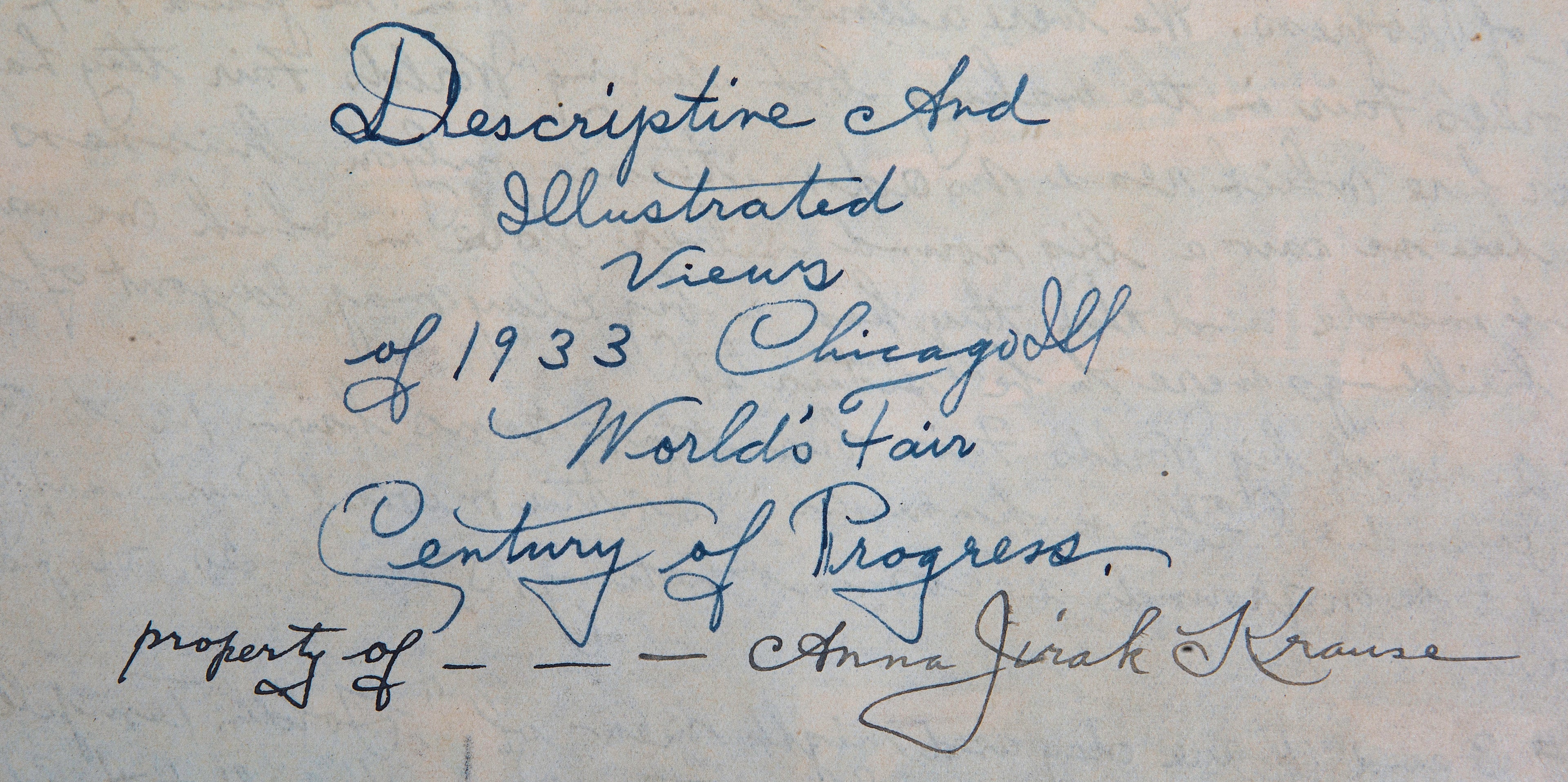 historically important 1933-34 century of progress or chicago world's fair souvenir scrapbook by anna jrak krause