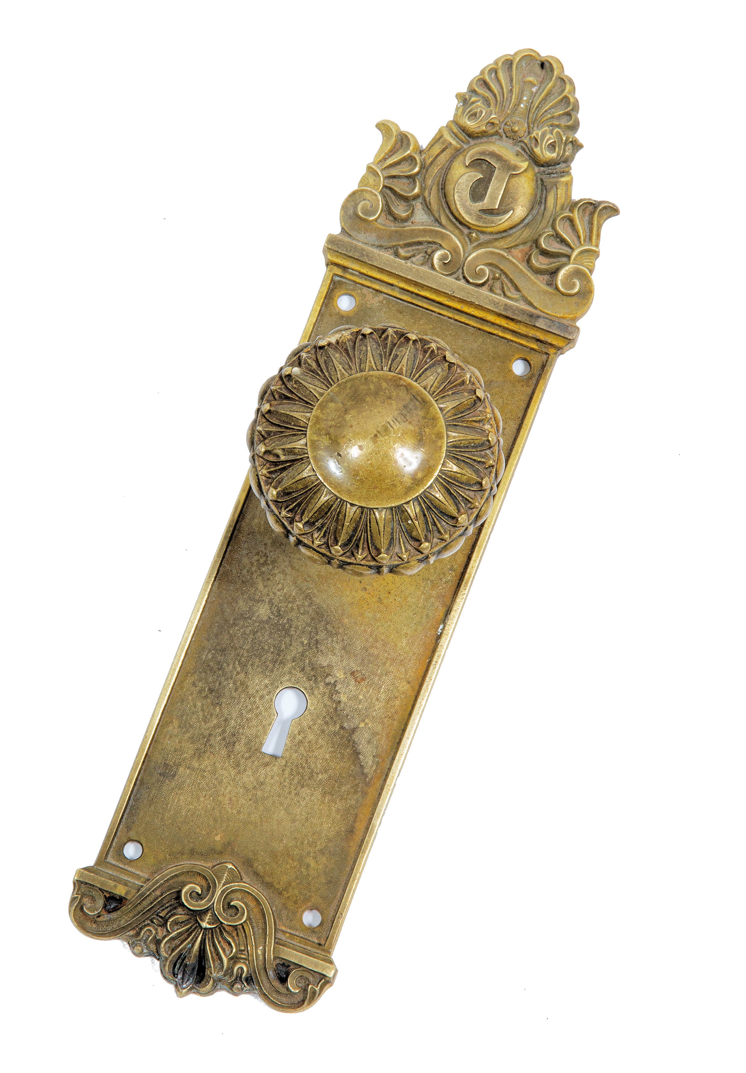 holabird and roche-designed chicago tribune building cast bronze office door hardware