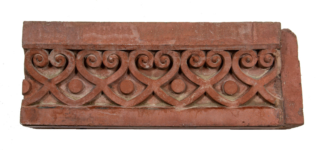 rare 1887-88 original john wellborn root-designed terra cotta window header salvaged from chicago's rookery building