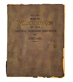two original "book of valuations of the central business districts of chicago" for the years 1927-1930 and 1939-1942.