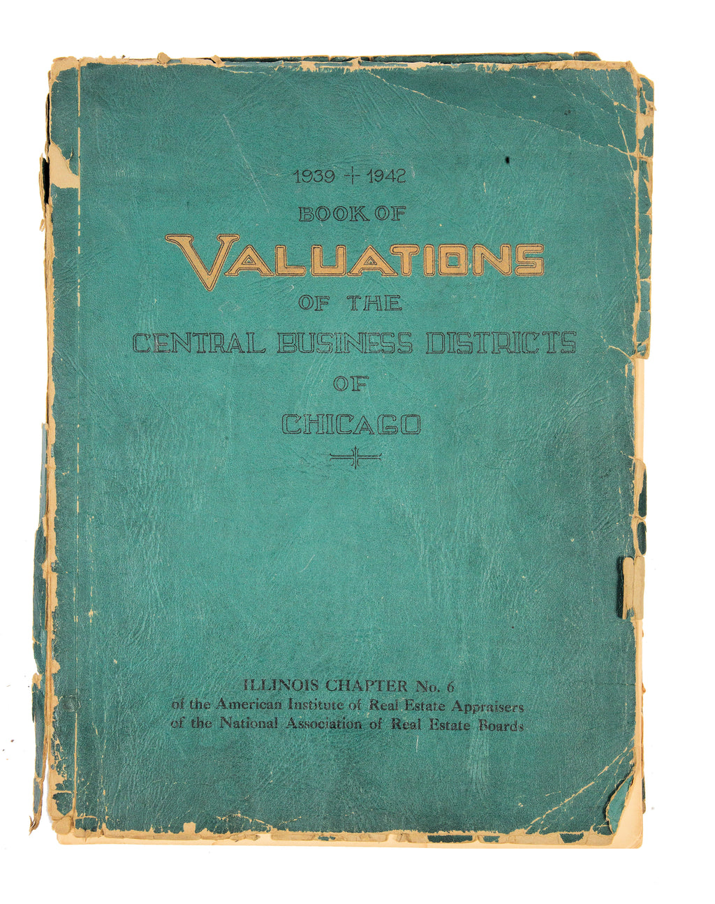 two original "book of valuations of the central business districts of chicago" for the years 1927-1930 and 1939-1942.