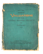 two original "book of valuations of the central business districts of chicago" for the years 1927-1930 and 1939-1942.