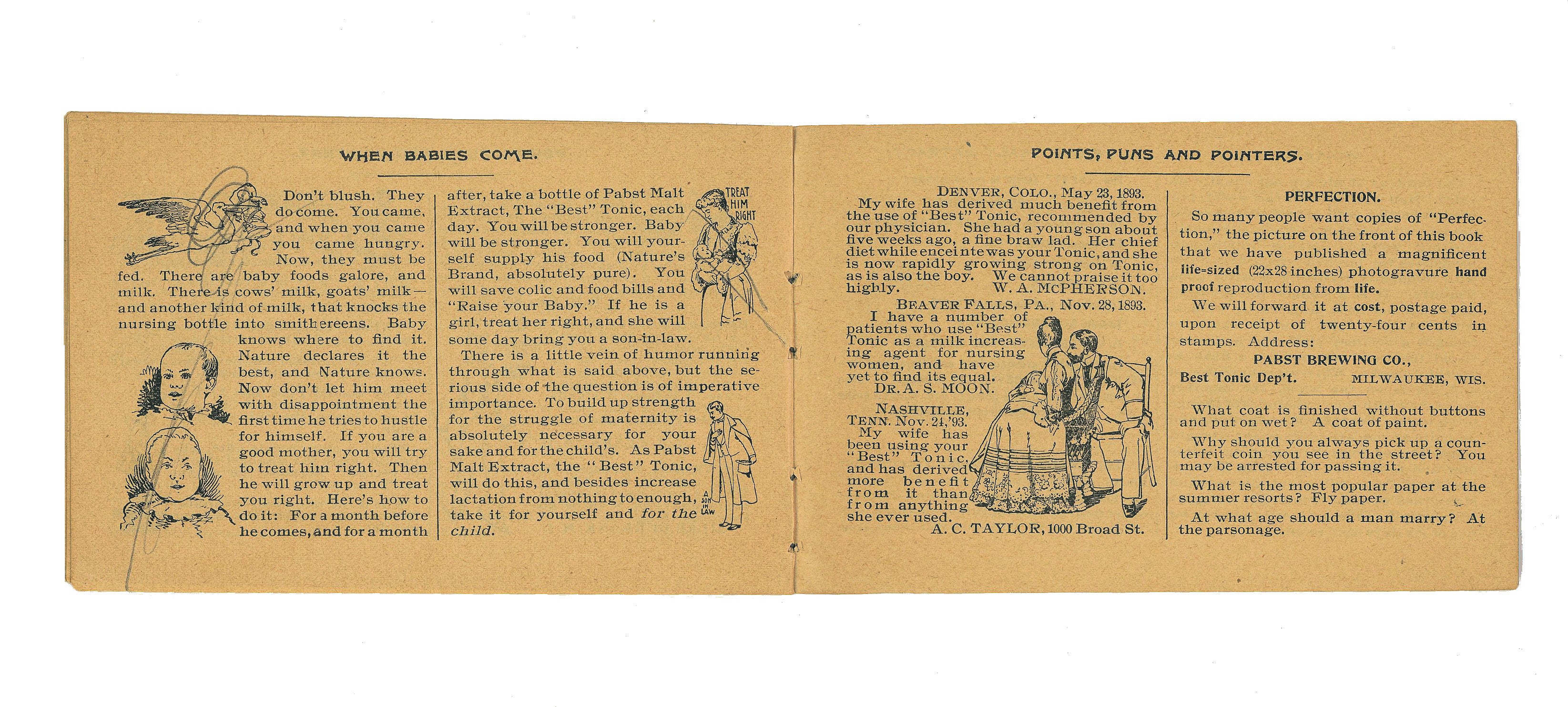rare 1893 pabst brewing company columbian exposition pavillion "100 points of perfection" illustrated booklet