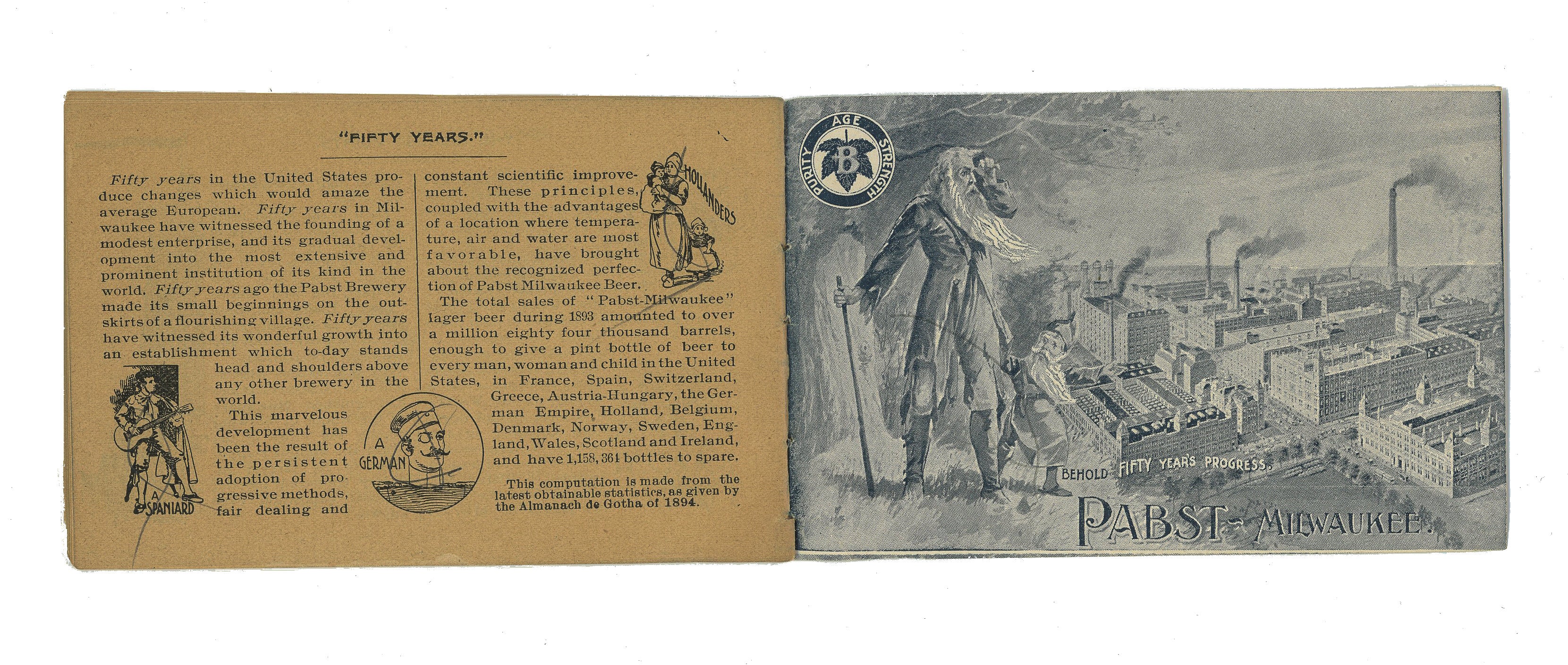 rare 1893 pabst brewing company columbian exposition pavillion "100 points of perfection" illustrated booklet