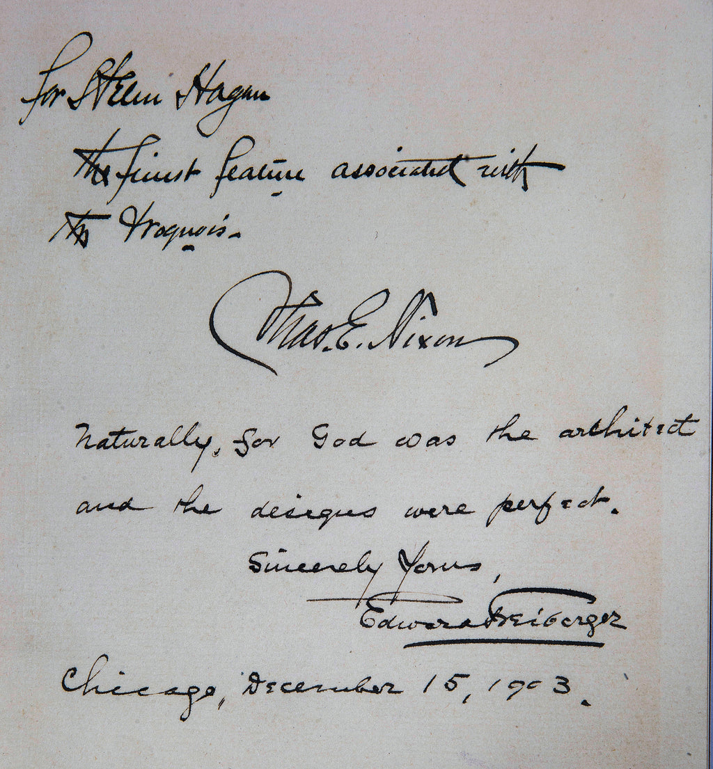 a rare, original, signed and dated hardbound souvenir program or dedication book on the iroquois theater, published by rand, mcnally &amp; co. in 1903.