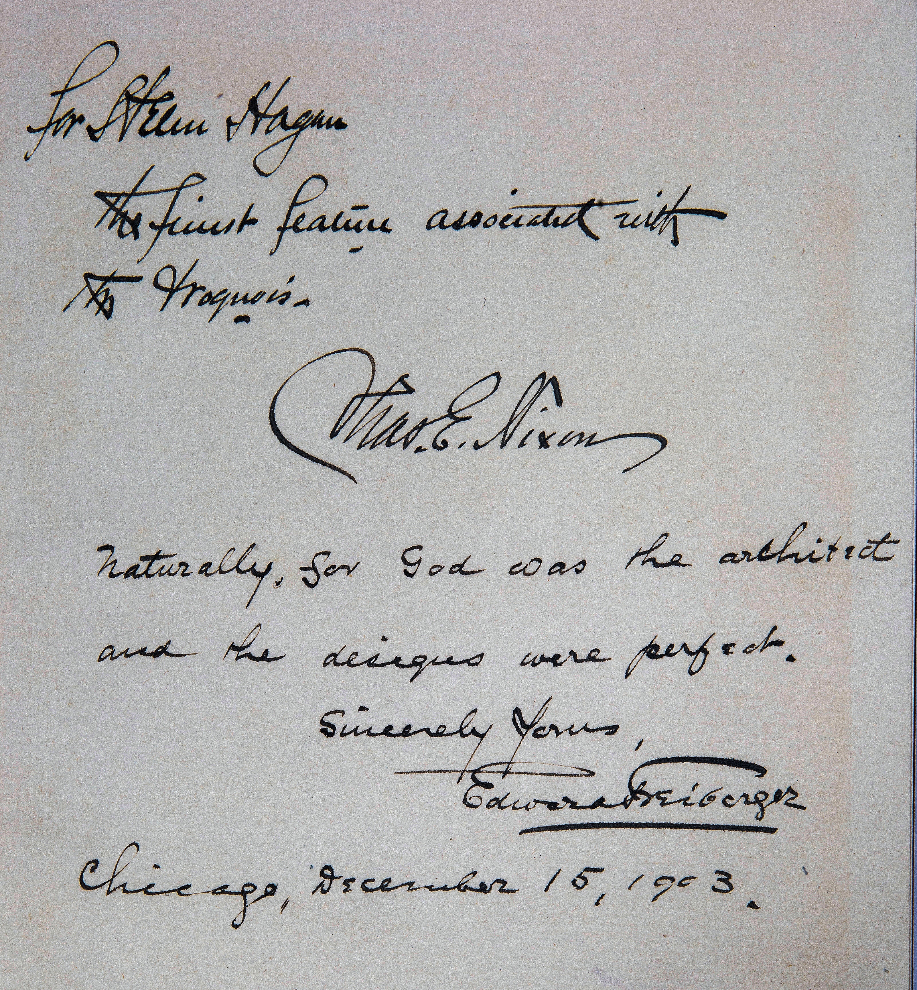 a rare, original, signed and dated hardbound souvenir program or dedication book on the iroquois theater, published by rand, mcnally &amp; co. in 1903.