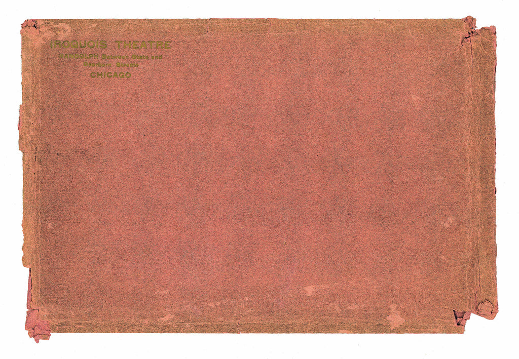 a rare, original, signed and dated hardbound souvenir program or dedication book on the iroquois theater, published by rand, mcnally &amp; co. in 1903.