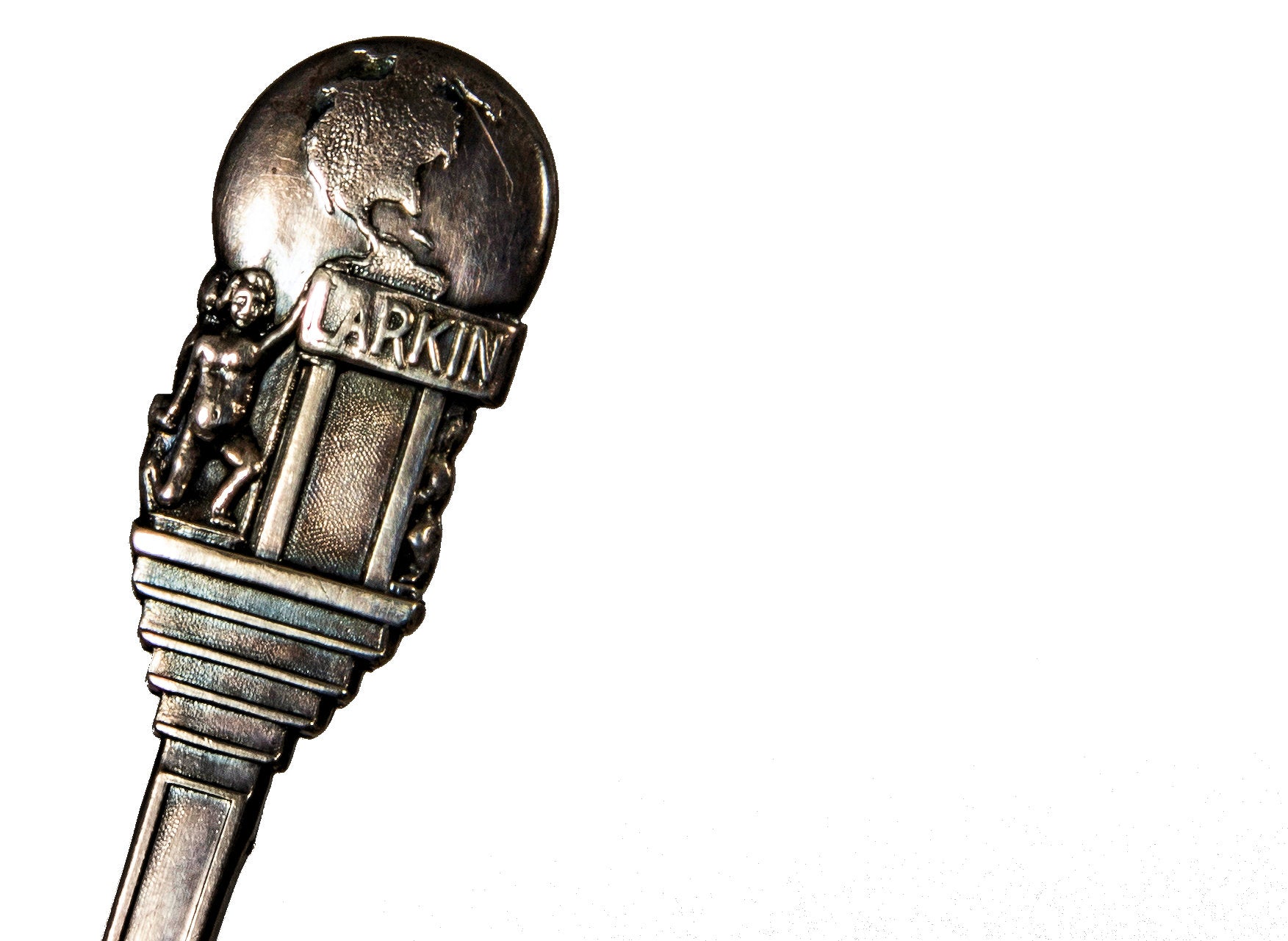 rare frank lloyd wright larkin building sterling silver souvenir spoon with richard bock sculptures