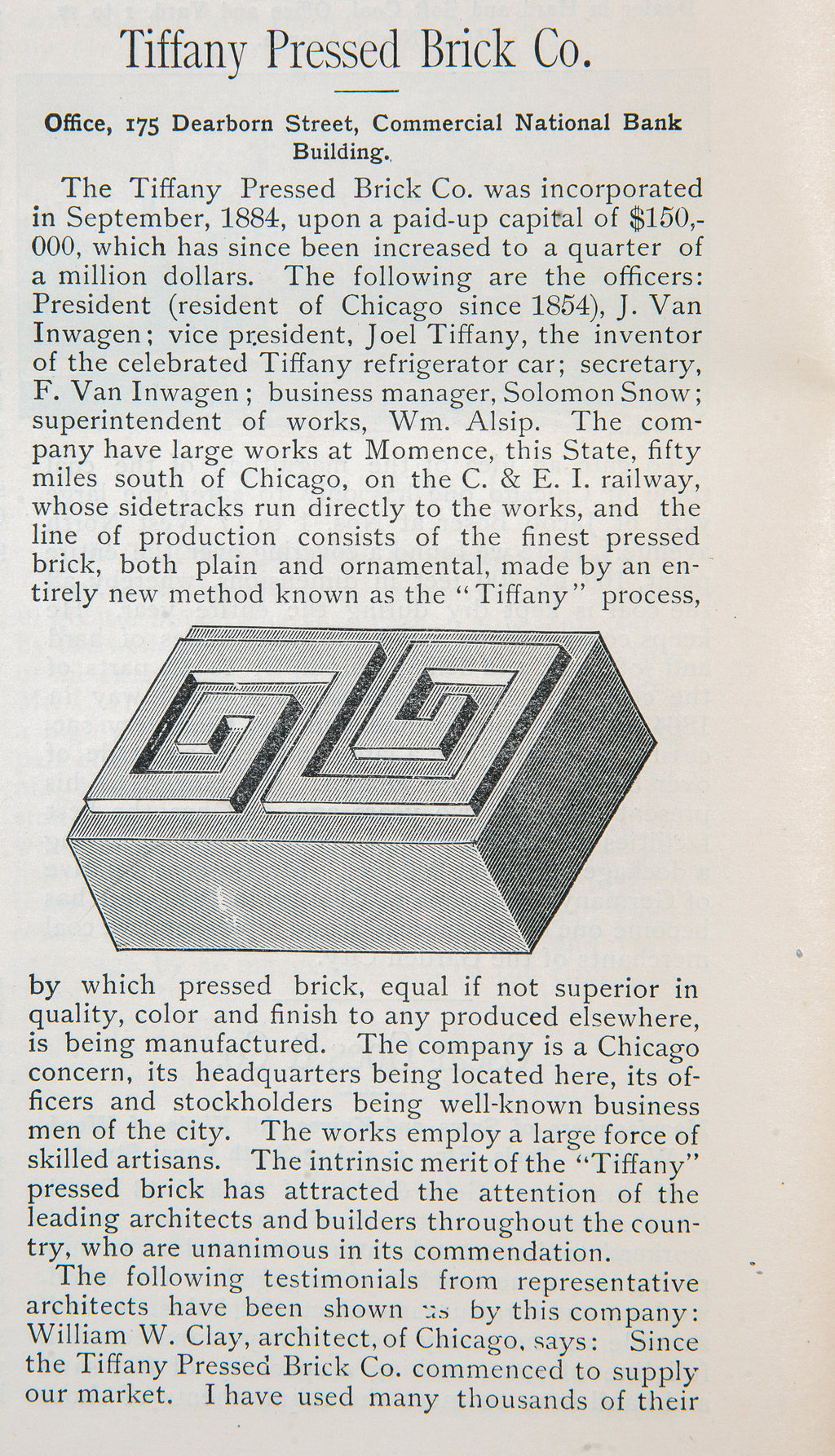 a selection of scans from the original illustrated book "a business tour of chicago depicting fifty years' progress" (e.e. barton, publishers, 1887), featuring sights, industries, history, notable people, and local reminiscences of the city.