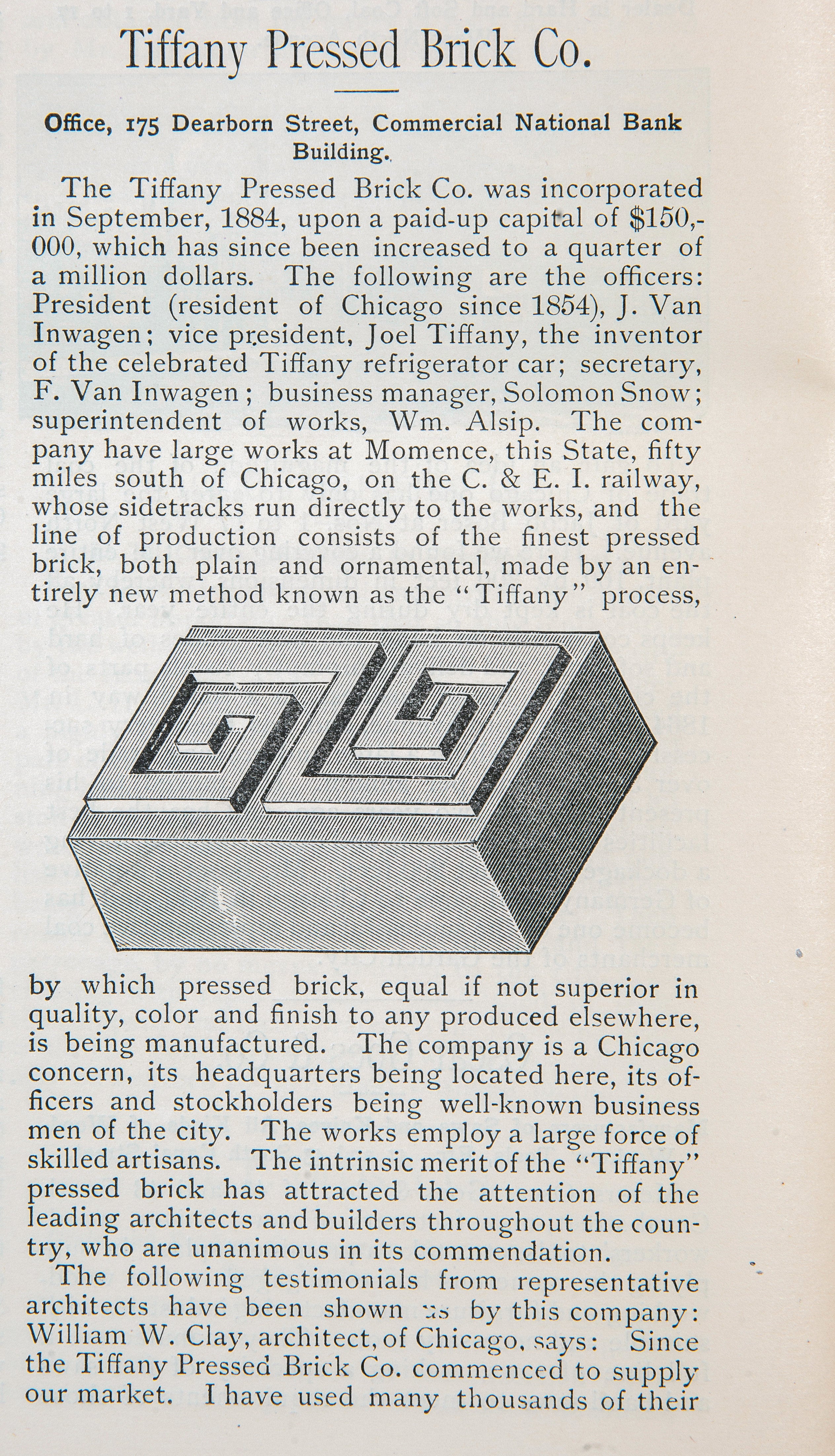 a selection of scans from the original illustrated book "a business tour of chicago depicting fifty years' progress" (e.e. barton, publishers, 1887), featuring sights, industries, history, notable people, and local reminiscences of the city.