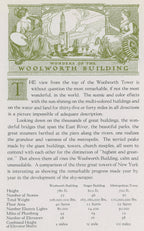 above the clouds and old new york: an historical sketch of the site and a description of the many wonders of the woolworth building