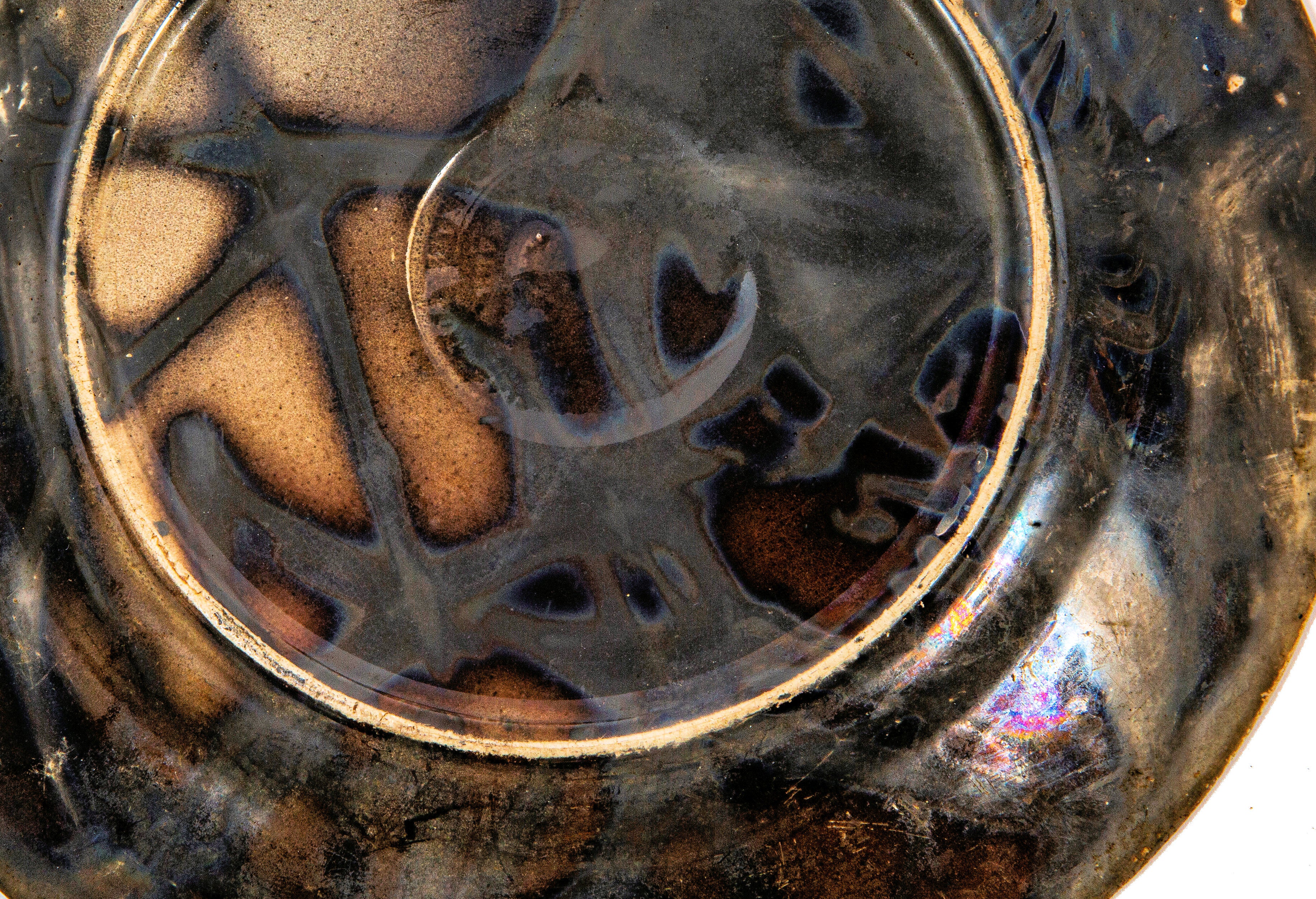 original 1871 great chicago fire "burnt district" china plate relic souvenir