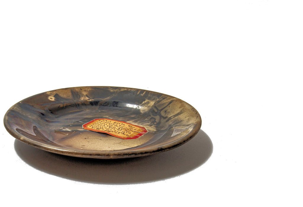 original 1871 great chicago fire "burnt district" china plate relic souvenir