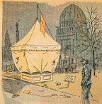 rare inter-ocean 1893 "scenes from the vanishing city" hand-colored lithograph