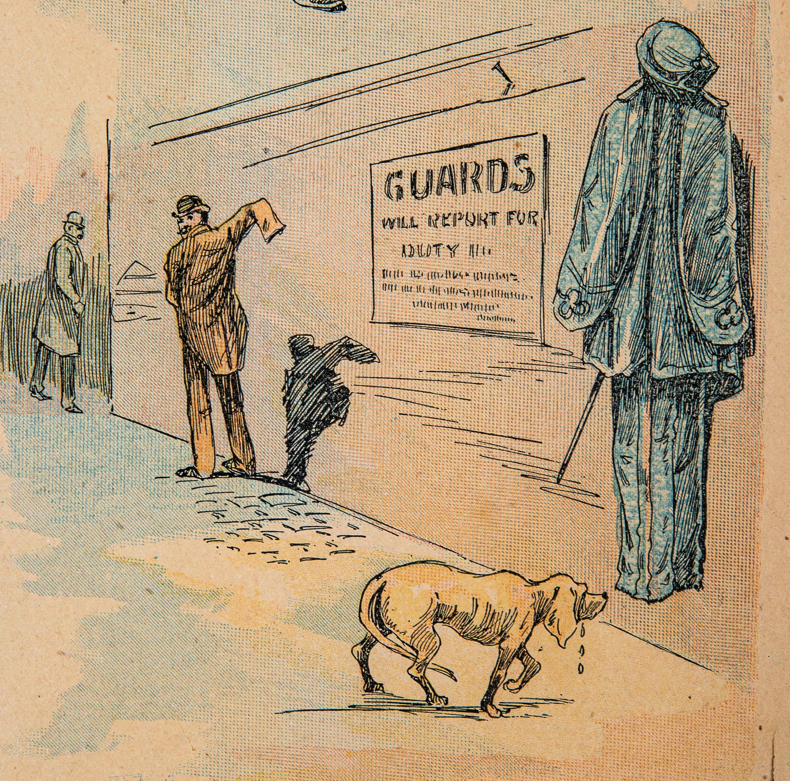 rare inter-ocean 1893 "scenes from the vanishing city" hand-colored lithograph