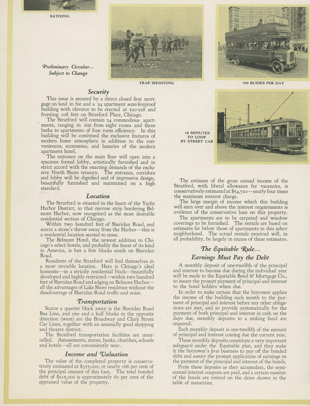 original promotional brochure for paul fredrick olsen's hotel stratford (1923), located at 4131 north sheridan road, chicago, il.