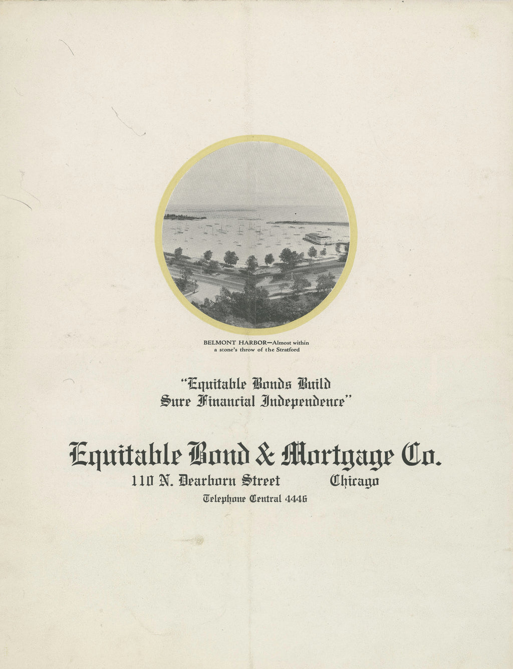 original promotional brochure for paul fredrick olsen's hotel stratford (1923), located at 4131 north sheridan road, chicago, il.