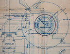 rare 1925 original agreement with fold-out blueprint between shed aquarium society and john g. shedd
