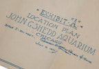 rare 1925 original agreement with fold-out blueprint between shed aquarium society and john g. shedd