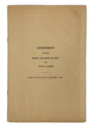 rare 1925 original agreement with fold-out blueprint between shed aquarium society and john g. shedd