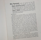 rare 1925 original agreement with fold-out blueprint between shed aquarium society and john g. shedd