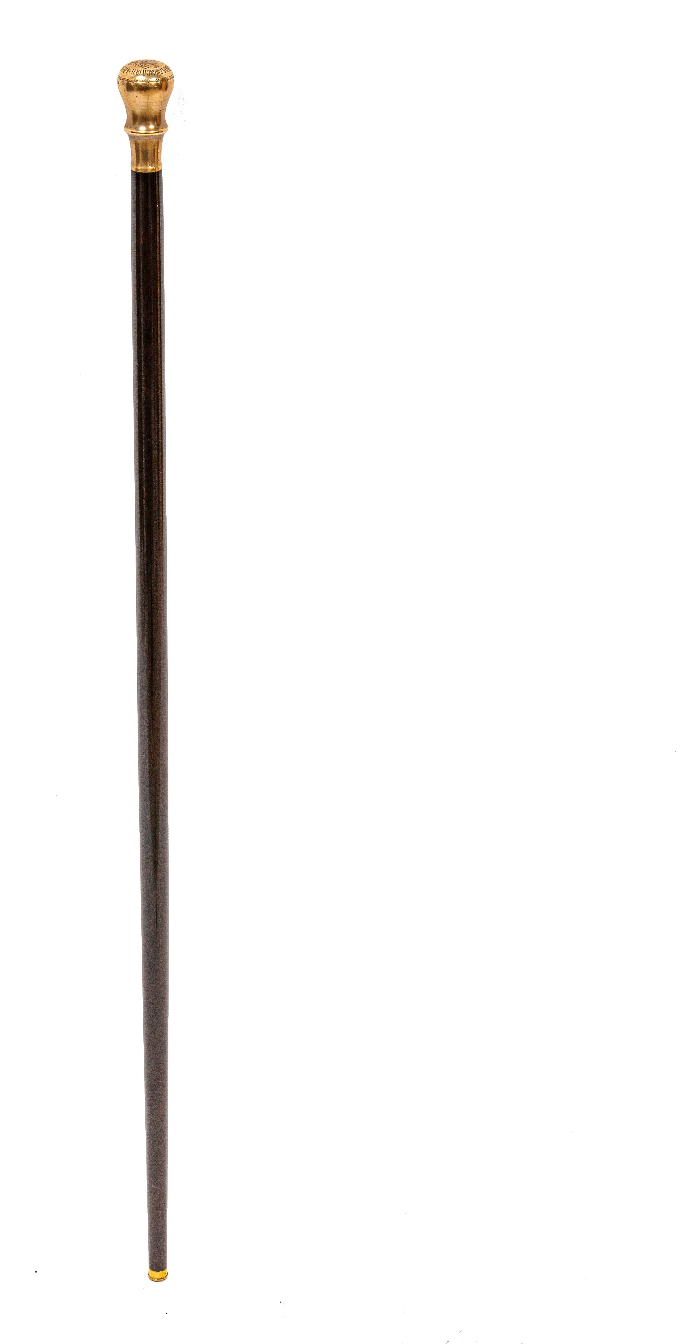 museum quality 1871 great chicago fire city hall bell fire relic presentation walking cane